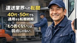 【運送業界の転職】40代・50代でも通用する転職戦略【もう若くない、は弱点じゃない】